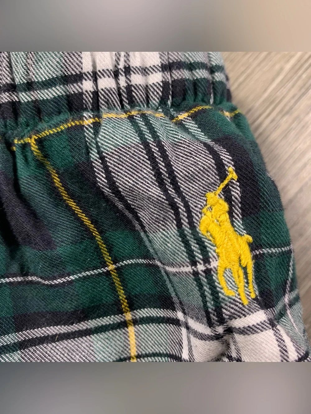 Polo Ralph Lauren Green Plaid 100% Cotton Sleepwear PJ Bottoms size S
